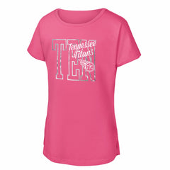 Tennessee Titans Girls Youth Signal Caller Dolman T-Shirt Pink | NFL