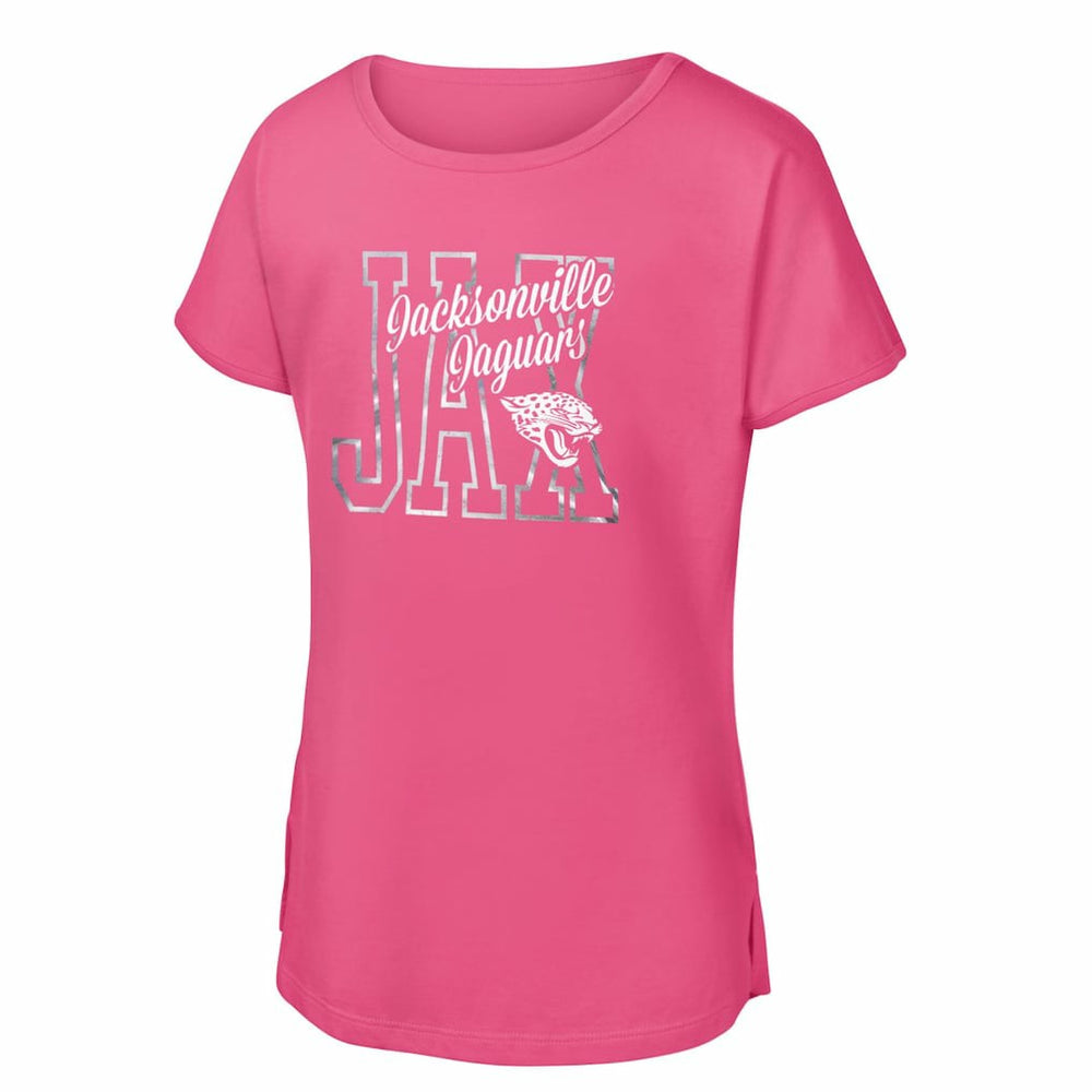 Jacksonville Jaguars Girls Youth Signal Caller Dolman T-Shirt Pink | NFL