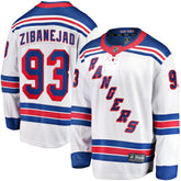 Mika Zibanejad New York Rangers Fanatics Away Premier Breakaway Player Jersey - White - NHL