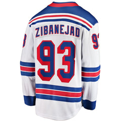 Mika Zibanejad New York Rangers Fanatics Away Premier Breakaway Player Jersey - White - NHL