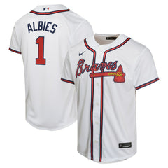 Ozzie Albies Atlanta Braves Nike Youth Home Game Player Jersey - MLB