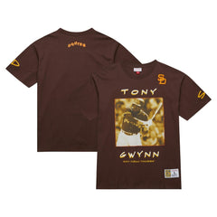Tony Gwynn San Diego Padres Mitchell & Ness Cooperstown Collection Heavyweight Premium Player Vintage Logo T-Shirt - MLB