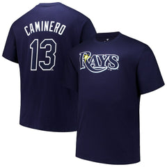 Junior Caminero Tampa Bay Rays Fanatics Big & Tall Name & Number T-Shirt - MLB