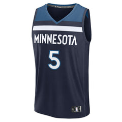 Anthony Edwards Minnesota Timberwolves Fast Break Replica Player Jersey Icon Edition Navy - NBA