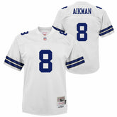 Troy Aikman Dallas Cowboys Youth 1992 Legacy Jersey White | Mitchell & Ness