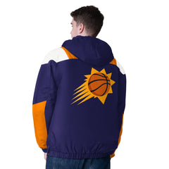 Phoenix Suns Starter Charger Half-Zip Pullover Jacket- Purple/Orange - NBA