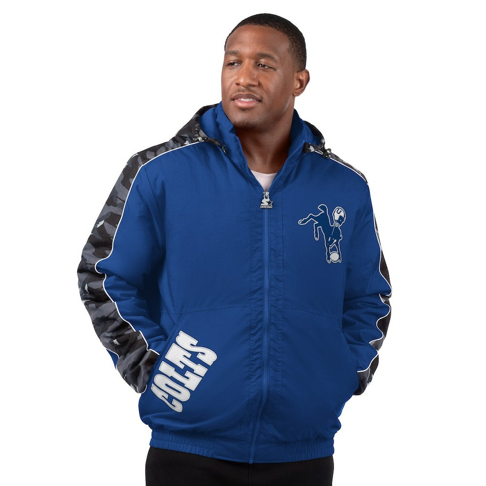 Indianapolis Colts Starter Thursday Night Gridiron Full-Zip Hoodie Jacket Royal | NFL