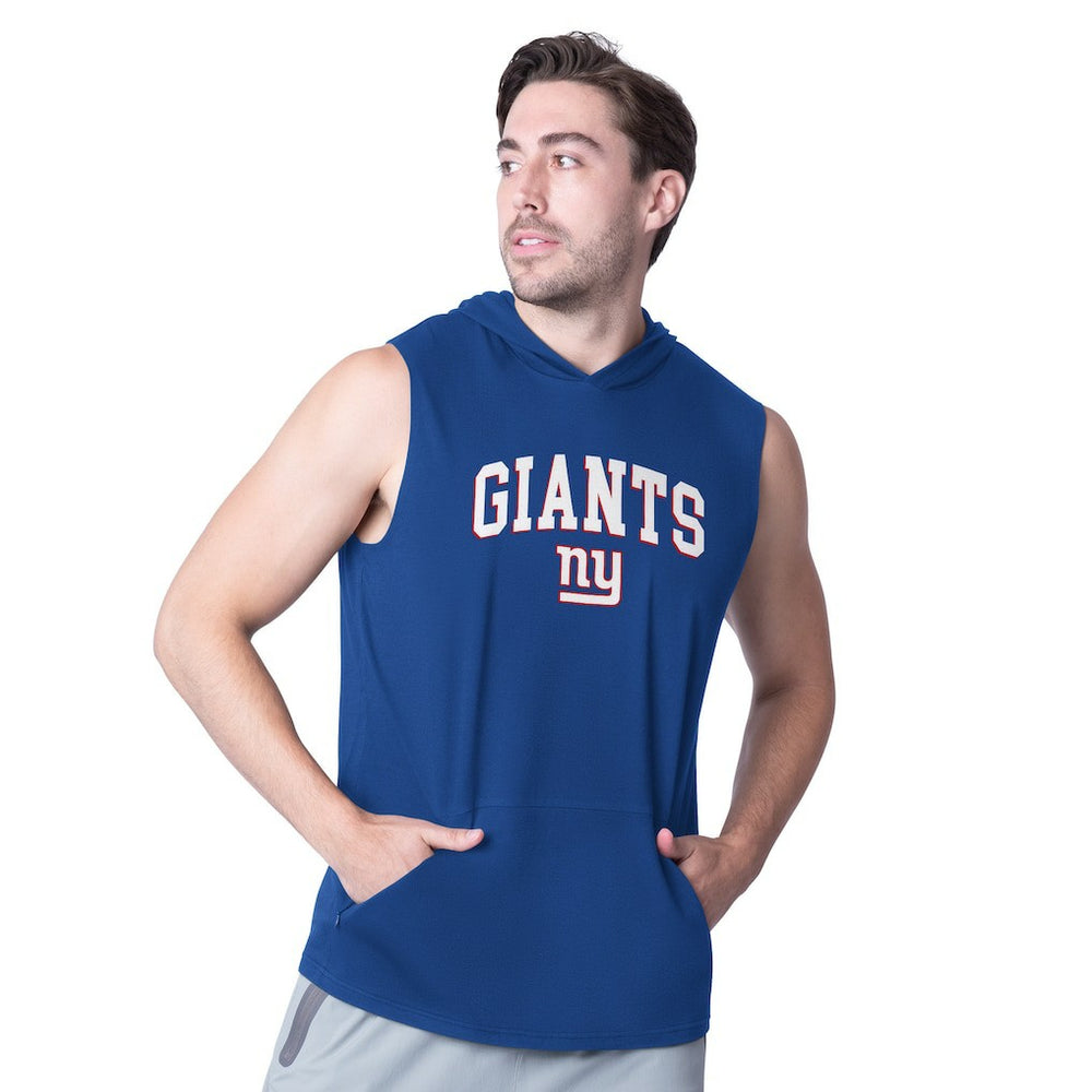 New York Giants MSX by Michael Strahan Action Sleeveless Pullover Hoodie Royal | NFL