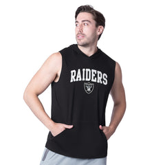 Las Vegas Raiders MSX by Michael Strahan Action Sleeveless Pullover Hoodie Black | NFL