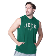New York Jets MSX by Michael Strahan Action Sleeveless Pullover Hoodie Green | NFL