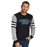Jacksonville Jaguars Tommy Hilfiger Acrylic Crewneck Pullover Sweater Black/Heather Gray | NFL