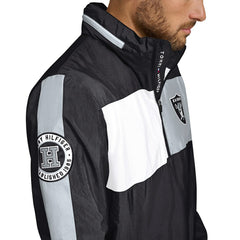 Las Vegas Raiders Tommy Hilfiger Gael Lightweight Half-Zip Hoodie Jacket Black | NFL