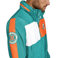 Miami Dolphins Tommy Hilfiger Gael Lightweight Half-Zip Hoodie Jacket Aqua | NFL