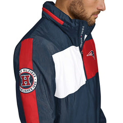 New England Patriots Tommy Hilfiger Gael Lightweight Half-Zip Hoodie Jacket Navy | NFL