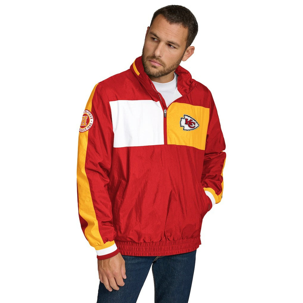 Kansas City Chiefs Tommy Hilfiger Gael Lightweight Half-Zip Hoodie Jacket Red | NFL