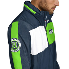 Seattle Seahawks Tommy Hilfiger Gael Lightweight Half-Zip Pullover Hoodie Jacket College Navy | NFL