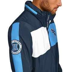 Tennessee Titans Tommy Hilfiger Gael Lightweight Half-Zip Hoodie Jacket Navy | NFL