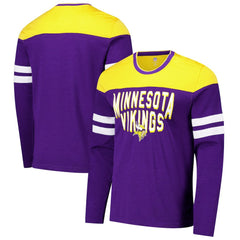 Minnesota Vikings G-III Sports by Carl Banks Adaptive Hail Mary Long Sleeve T-Shirt Purple/Gold | NFL