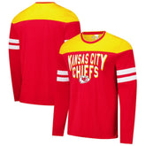 Kansas City Chiefs G-III Sports by Carl Banks Adaptive Hail Mary Long Sleeve T-Shirt Red/Gold | NFL