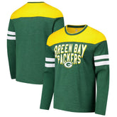 Green Bay Packers G-III Sports by Carl Banks Adaptive Hail Mary Long Sleeve T-Shirt Green/Gold | NFL