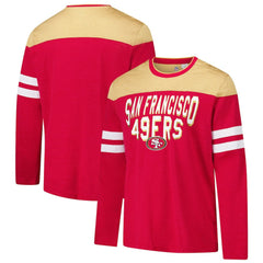 San Francisco 49ers G-III Sports by Carl Banks Adaptive Hail Mary Long Sleeve T-Shirt Scarlet/Gold | NFL
