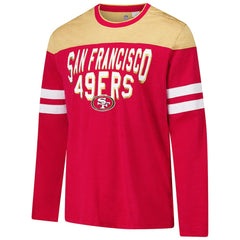 San Francisco 49ers G-III Sports by Carl Banks Adaptive Hail Mary Long Sleeve T-Shirt Scarlet/Gold | NFL