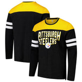 Pittsburgh Steelers G-III Sports by Carl Banks Adaptive Hail Mary Long Sleeve T-Shirt Black/Gold | NFL