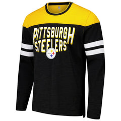 Pittsburgh Steelers G-III Sports by Carl Banks Adaptive Hail Mary Long Sleeve T-Shirt Black/Gold | NFL