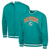 Miami Dolphins G-III Sports by Carl Banks Adaptive Blocker Fleece Pullover Sweatshirt Aqua | NFL