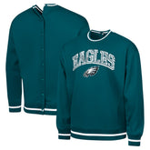 Philadelphia Eagles G-III Sports by Carl Banks Adaptive Blocker Fleece Pullover Sweatshirt Midnight Green | NFL