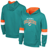 Miami Dolphins G-III Sports by Carl Banks Adaptive Faceoff Pullover Hoodie Aqua/Orange | NFL
