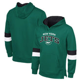 New York Jets G-III Sports by Carl BanksMen's Adaptive Faceoff Pullover Hoodie Green/Gray | NFL