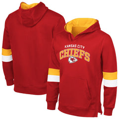 Kansas City Chiefs G-III Sports by Carl Banks Adaptive Faceoff Pullover Hoodie Red/Gold | NFL