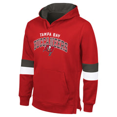 Tampa Bay Buccaneers G-III Sports by Carl BanksMen's Adaptive Faceoff Pullover Hoodie Red/Pewter | NFL