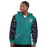 Miami Dolphins Starter Thursday Night Gridiron Vintage Logo Full-Zip Hoodie Aqua | NFL