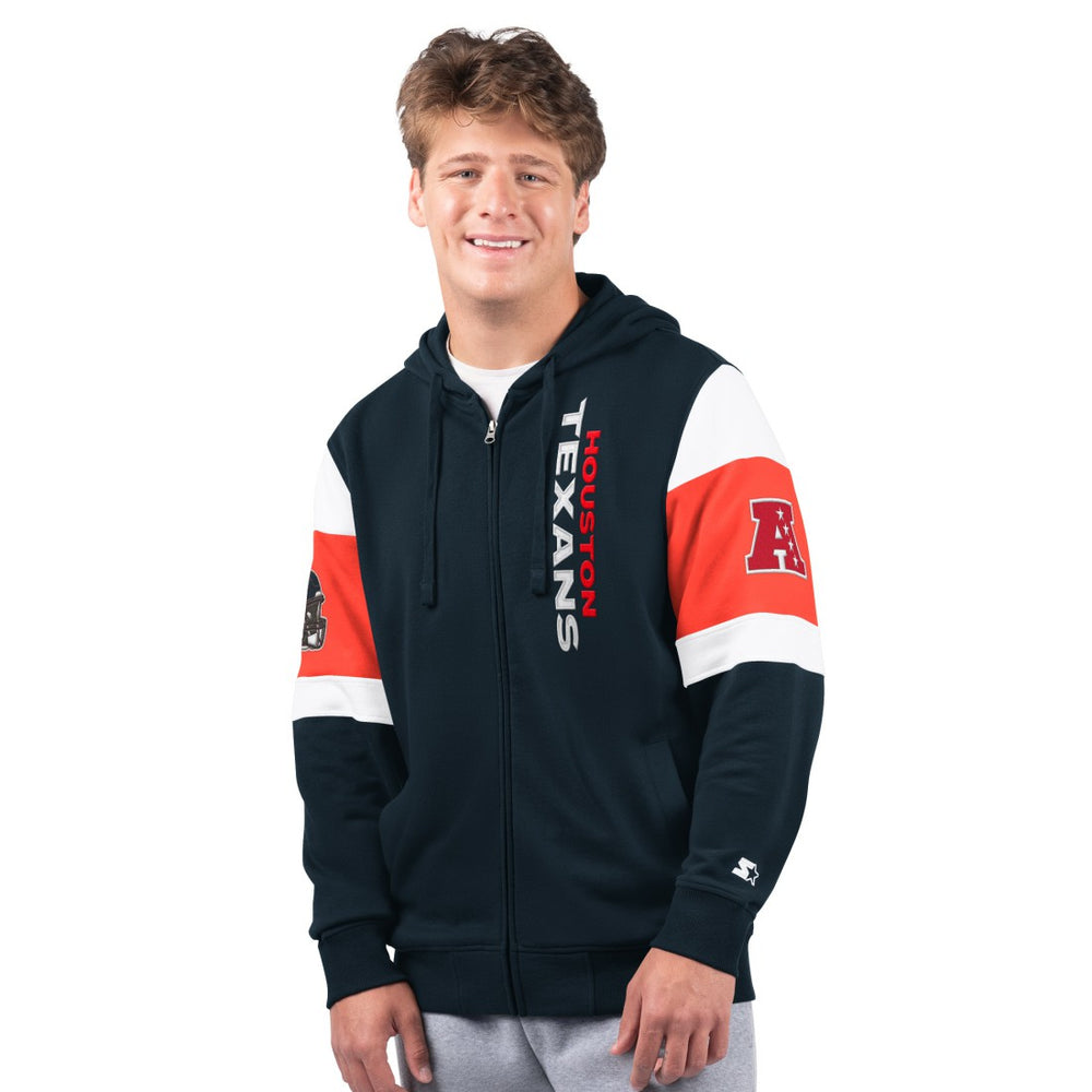 Houston Texans Starter Extreme Full-Zip Hoodie Navy | NFL