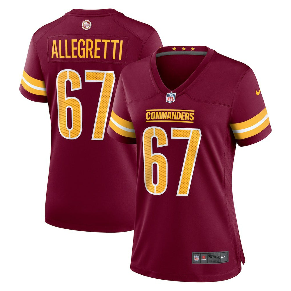 Nick Allegretti Washington Commanders Women's Game Jersey Burgundy | Nike for Sale