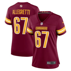 Nick Allegretti Washington Commanders Women's Game Jersey Burgundy | Nike for Sale