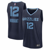 Ja Morant Memphis Grizzlies Fast Break Replica Player Jersey Icon Edition Navy - NBA