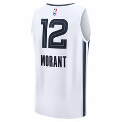 Ja Morant Memphis Grizzlies Fast Break Replica Player Jersey Association Edition White - NBA