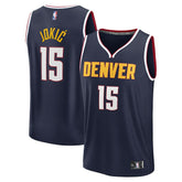 Nikola Jokic Denver Nuggets Youth Fast Break Replica Player Jersey Icon Editi- Navy - NBA