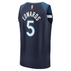 Anthony Edwards Minnesota Timberwolves Fast Break Replica Player Jersey Icon Edition Navy - NBA