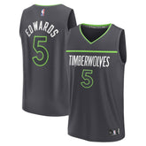 Anthony Edwards Minnesota Timberwolves Fast Break Replica Player Jersey Statement Edition Anthracite - NBA