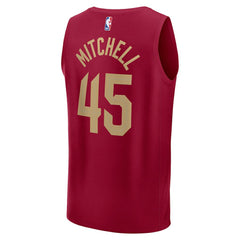 Donovan Mitchell Cleveland Cavaliers Fast Break Replica Player Jersey Icon Editi- Wine - NBA