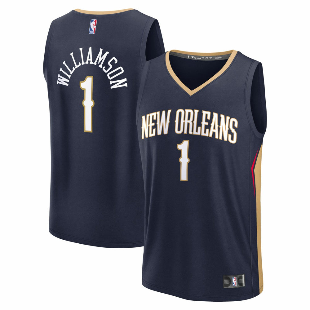 Zion Williamson New Orleans Pelicans Fast Break Replica Player Jersey Icon Edition Navy - NBA