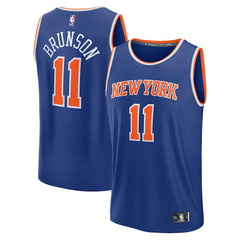 Jalen Brunson New York Knicks Fast Break Replica Player Jersey Icon Edition Blue - NBA