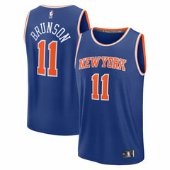Jalen Brunson New York Knicks Youth Fast Break Replica Player Jersey Icon Edition Blue - NBA