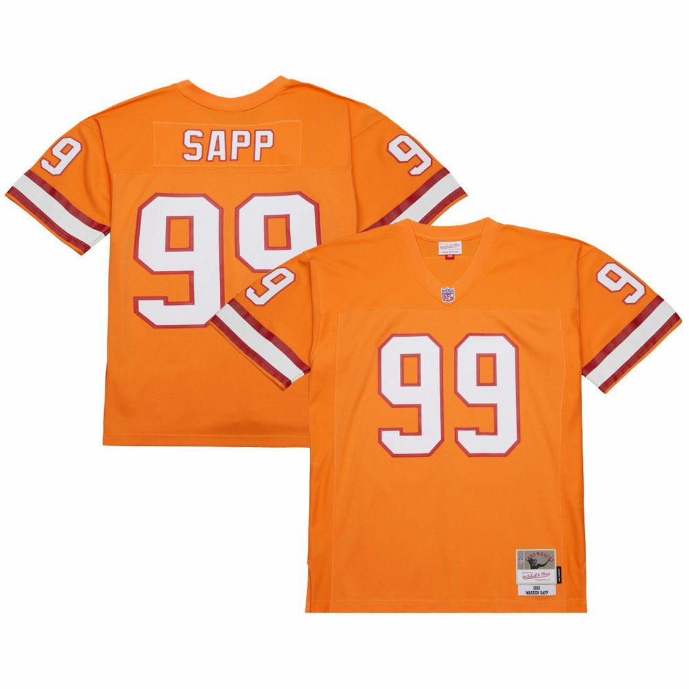 Warren Sapp Tampa Bay Buccaneers 1995 Legacy Replica Jersey Orange | Mitchell & Ness