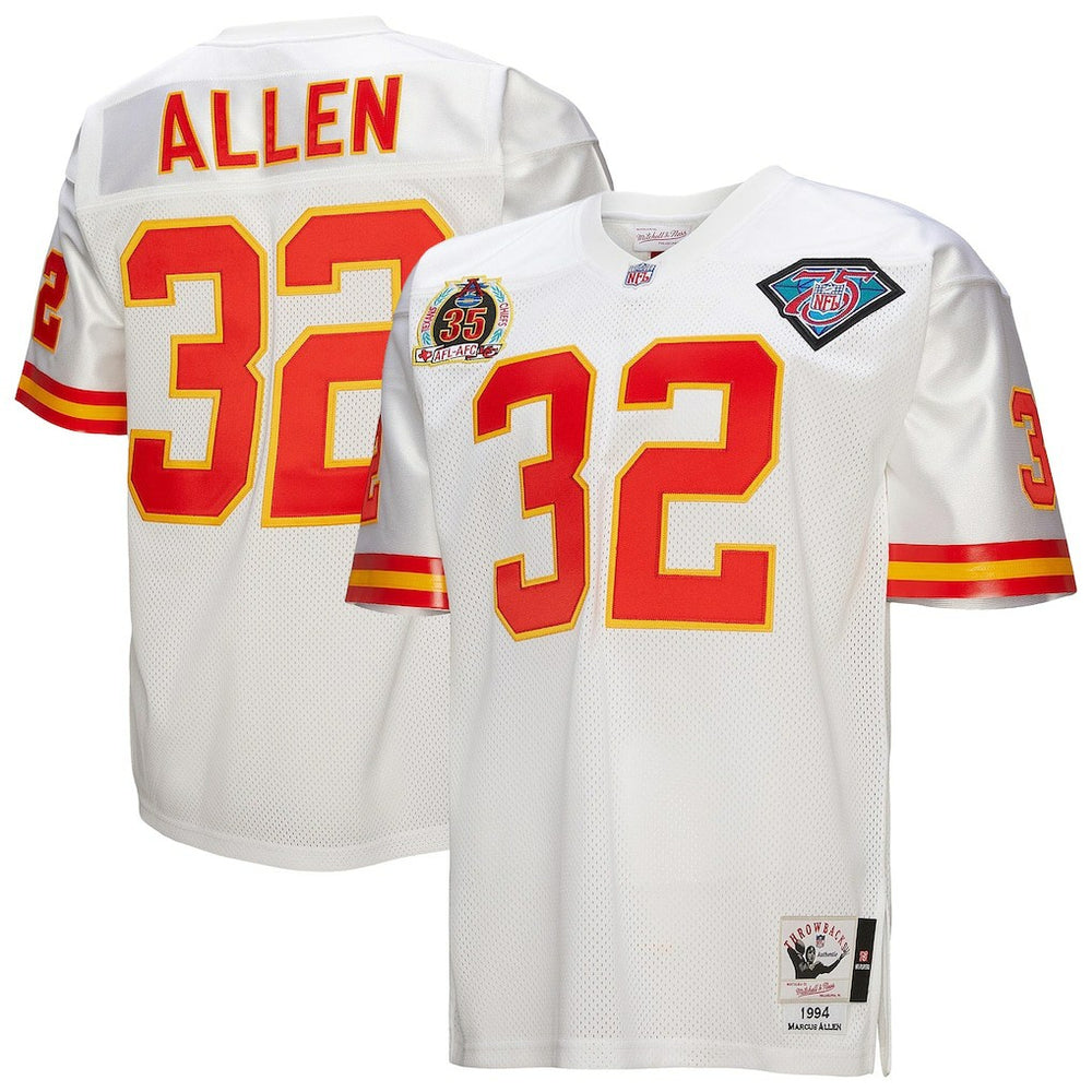 Marcus Allen Kansas City Chiefs 1994 Authentic Throwback Retired Player Jersey White | Mitchell & Ness