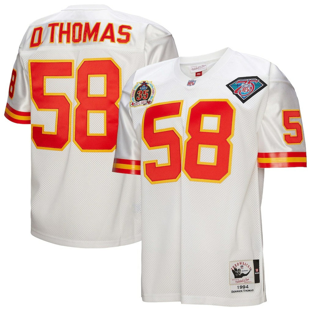 Derrick Thomas Kansas City Chiefs 1994 Authentic Throwback Retired Player Jersey White | Mitchell & Ness